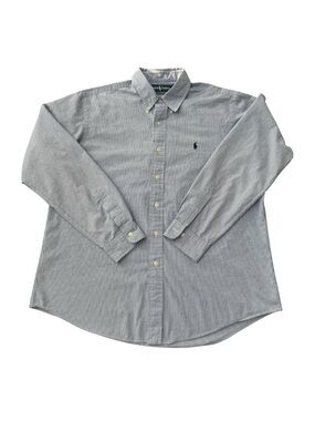 Ralph Lauren Classic Button-Down Long Sleeve Shirt - Light Blue - XL